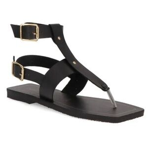 David Isaac Black Melanie Thong Sandal Size 9